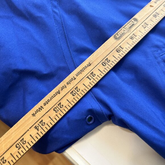 Vintage Nylon Windbreaker Jacket Blue & Green 90s Style XL Korea Unisex Zip Up - Picture 5 of 11